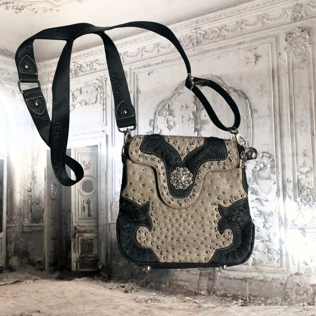 Rhinestone Leather Bag