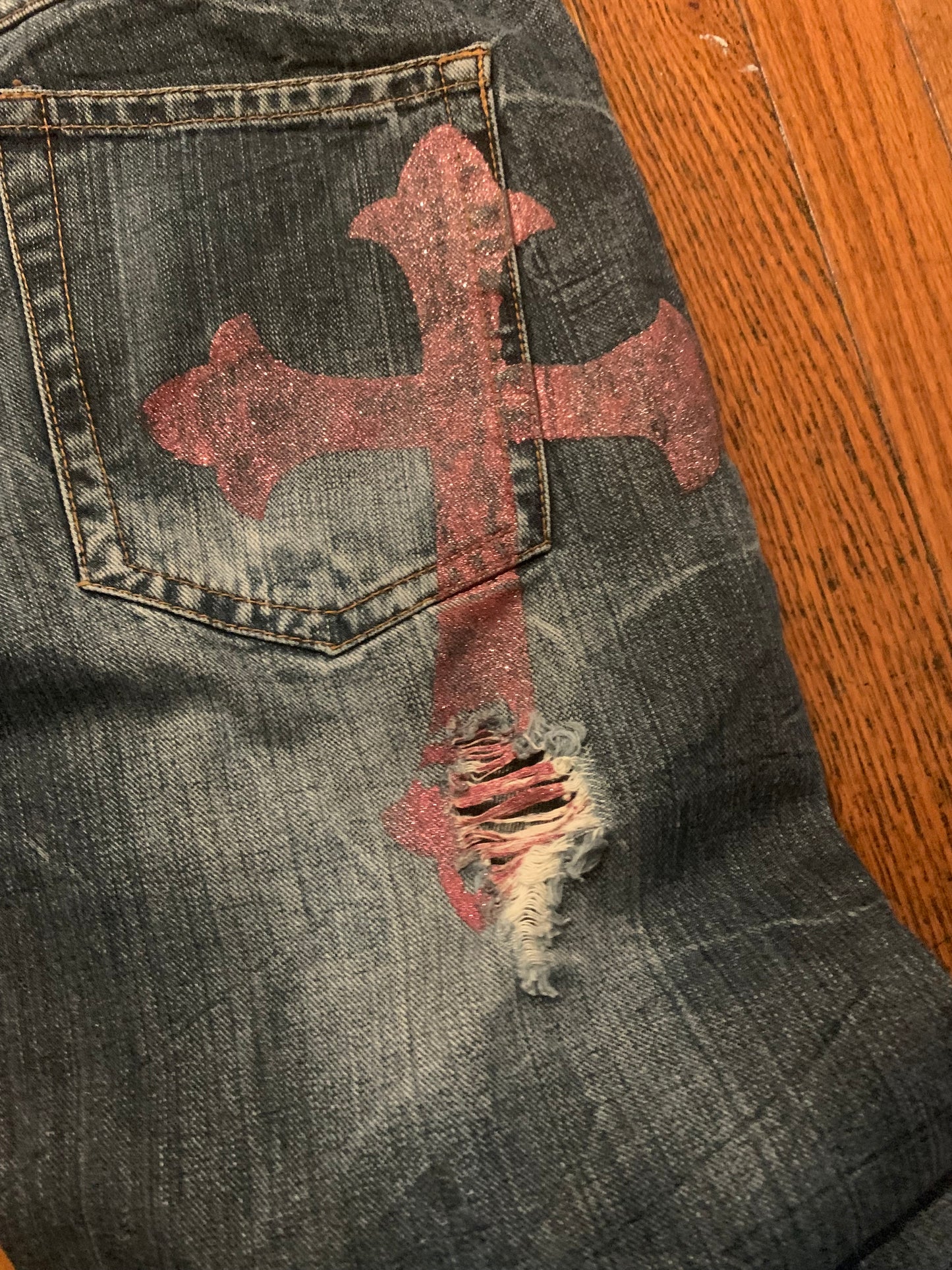 Custom Red Cross Boot Cut Jeans