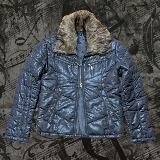 Fur Puffer Riders Jacket
